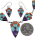 Southwest Multicolor Inlay Sterling Silver Link Necklace Set WX71716